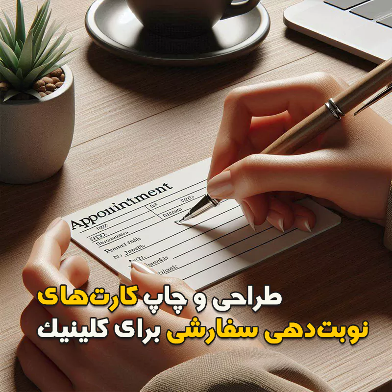 طراحی و چاپ کارت‌های نوبت‌دهی سفارشی برای کلینیک