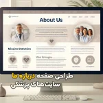 طراحی صفحه درباره ما سایتهای پزشکی